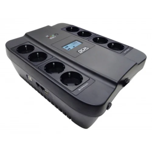 Источник бесперебойного питания Powercom SPIDER, Интерактивная, 750 ВА / 450 Вт, Tower, Schuko, LCD, Serial+USB, USB